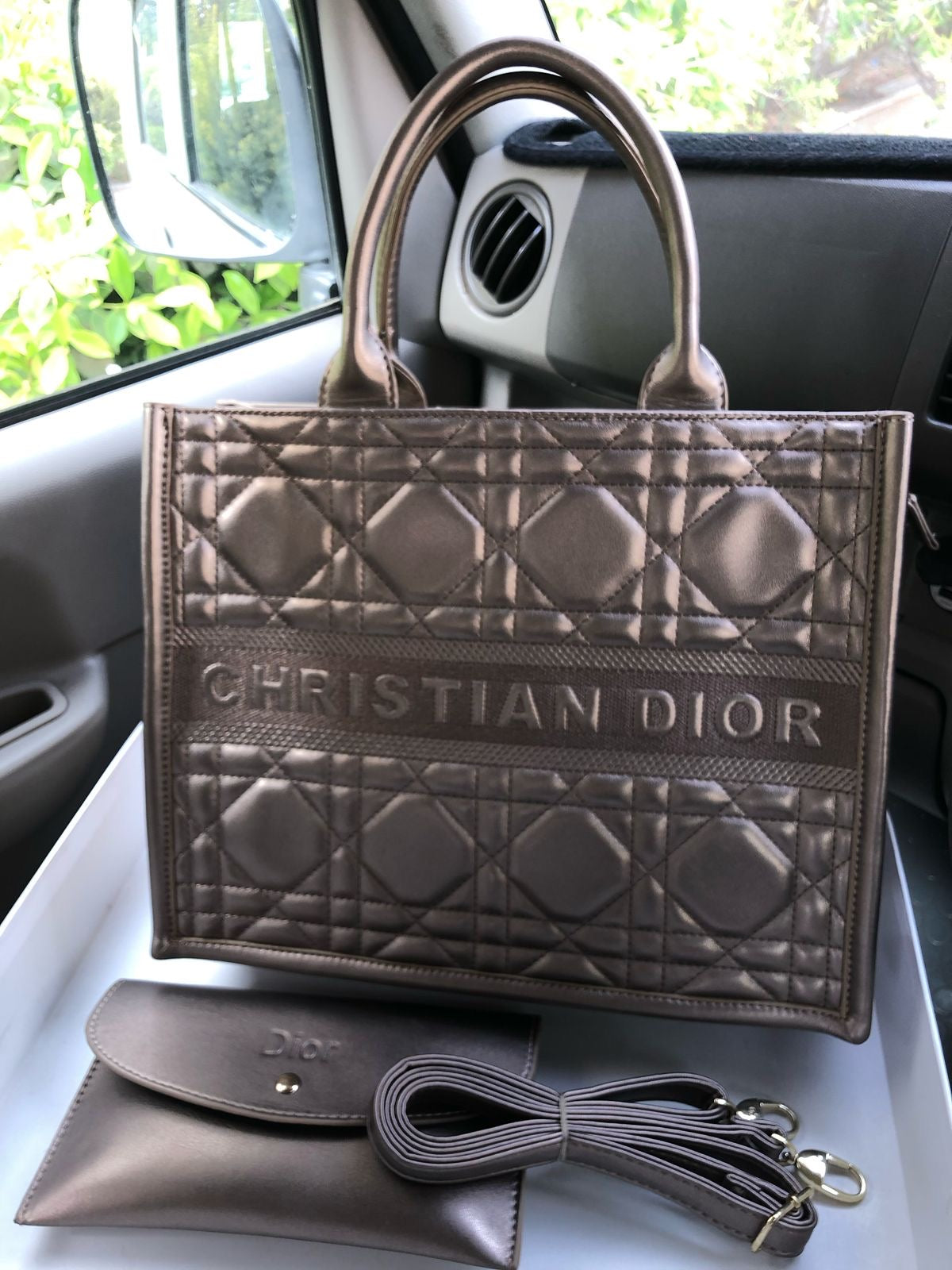 Christian Dior bag with Pouch Copper