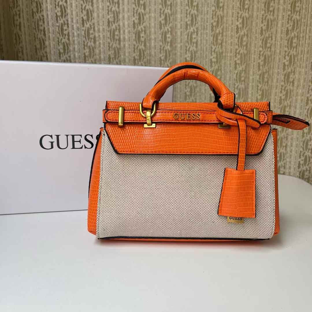 Guess Sestri Luxury Satchel Bag Orange