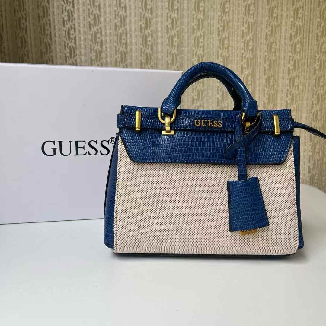 Guess Sestri Luxury Satchel Bag Blue