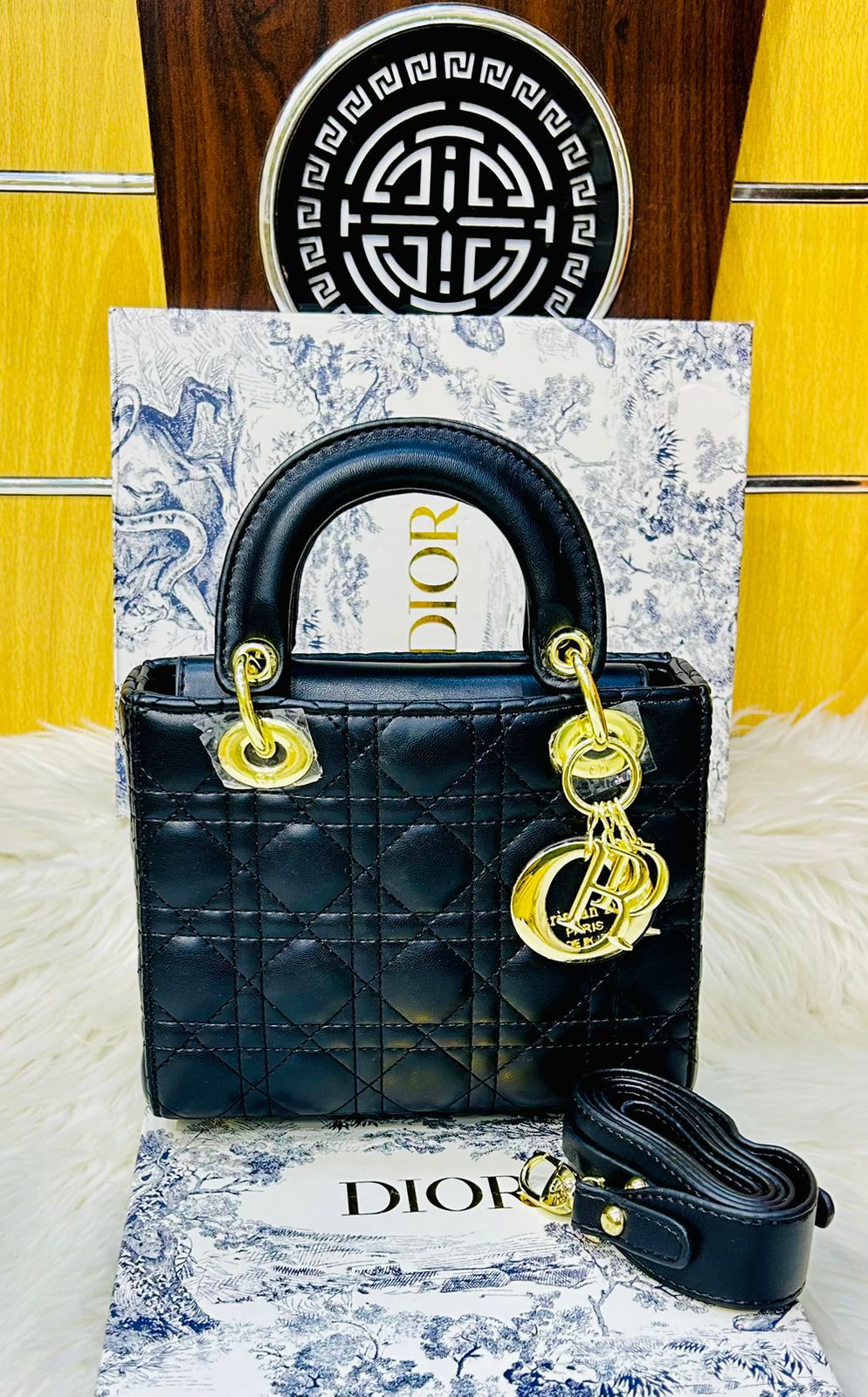 Christian Dior CD Lady Bag Black
