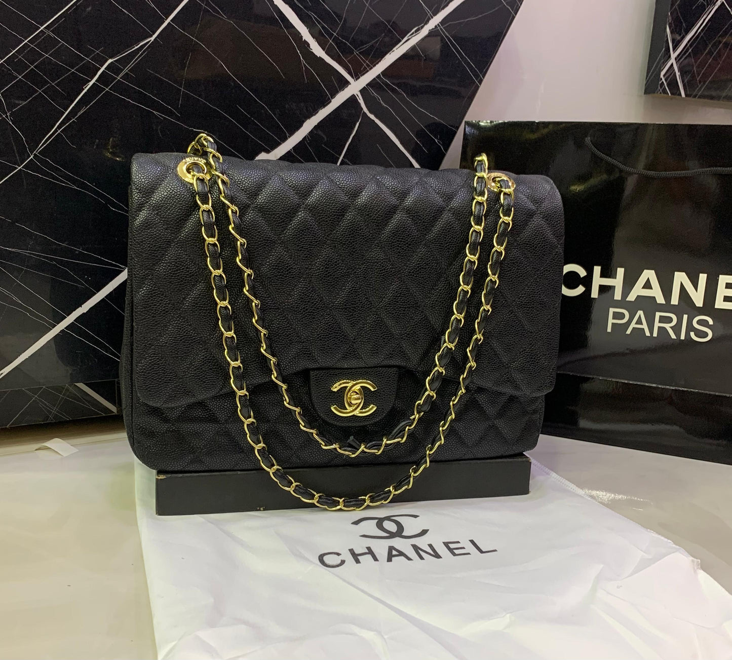 Famous Brand CC Cha-nel Classic Jumbo Size Shoulder Bag for Women