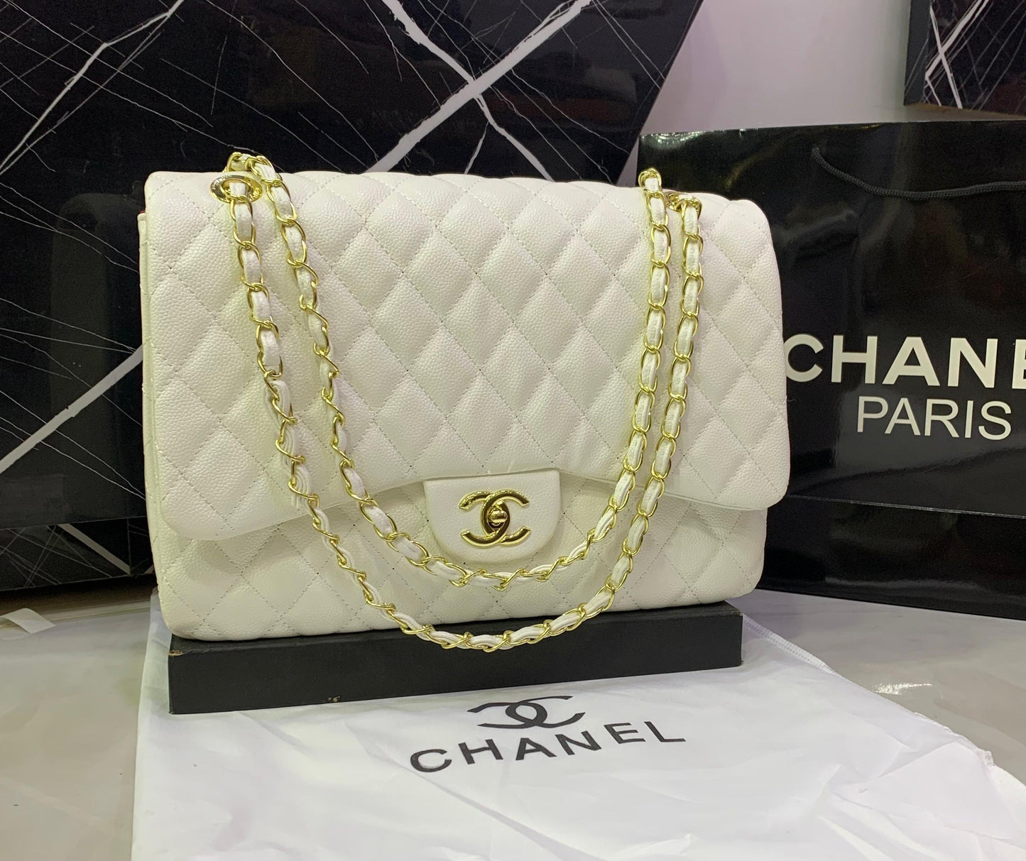 Famous Brand CC Cha-nel Classic Jumbo Size Shoulder Bag for Women
