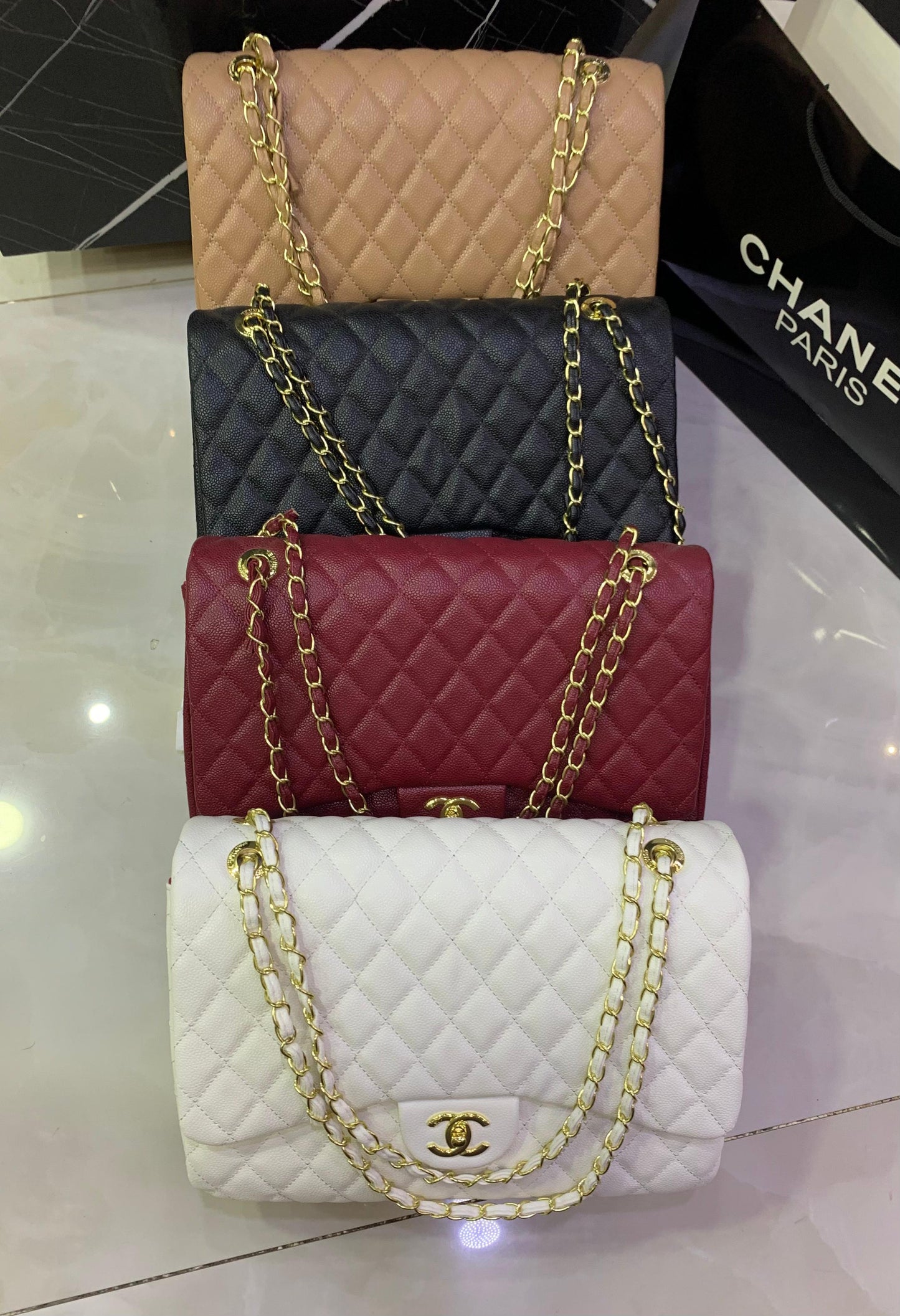Famous Brand CC Cha-nel Classic Jumbo Size Shoulder Bag for Women