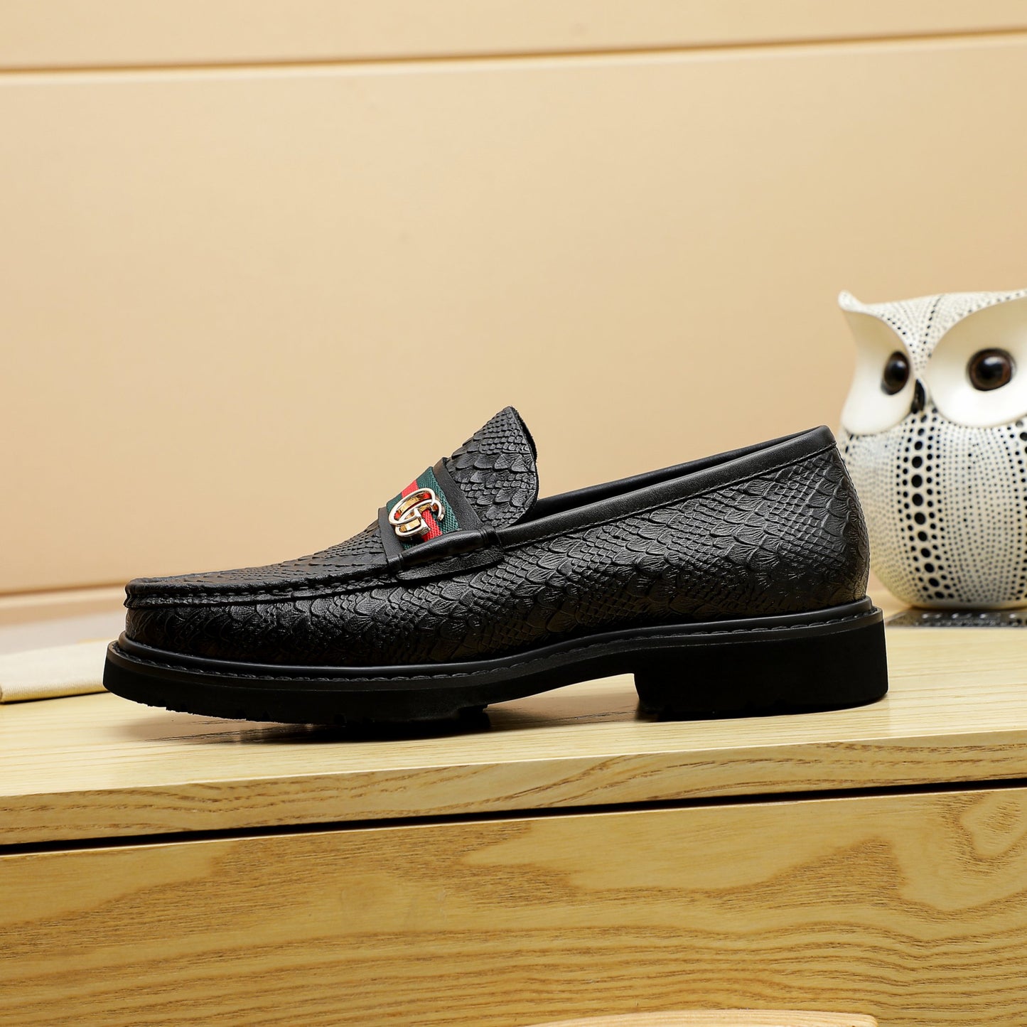 High Quality GG Gu-cci Leather Loafer Shoes for Men Pre Order