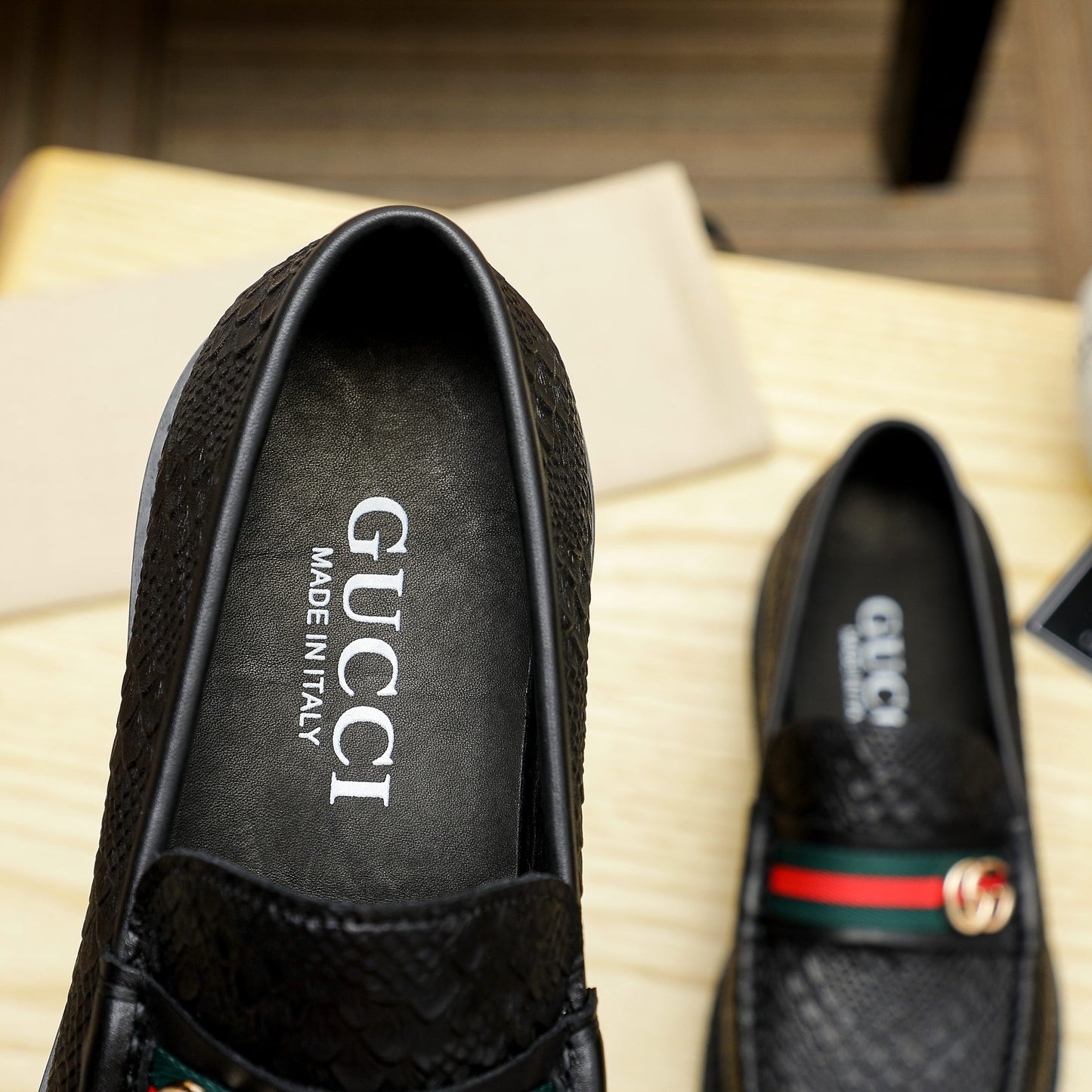 High Quality GG Gu-cci Leather Loafer Shoes for Men Pre Order