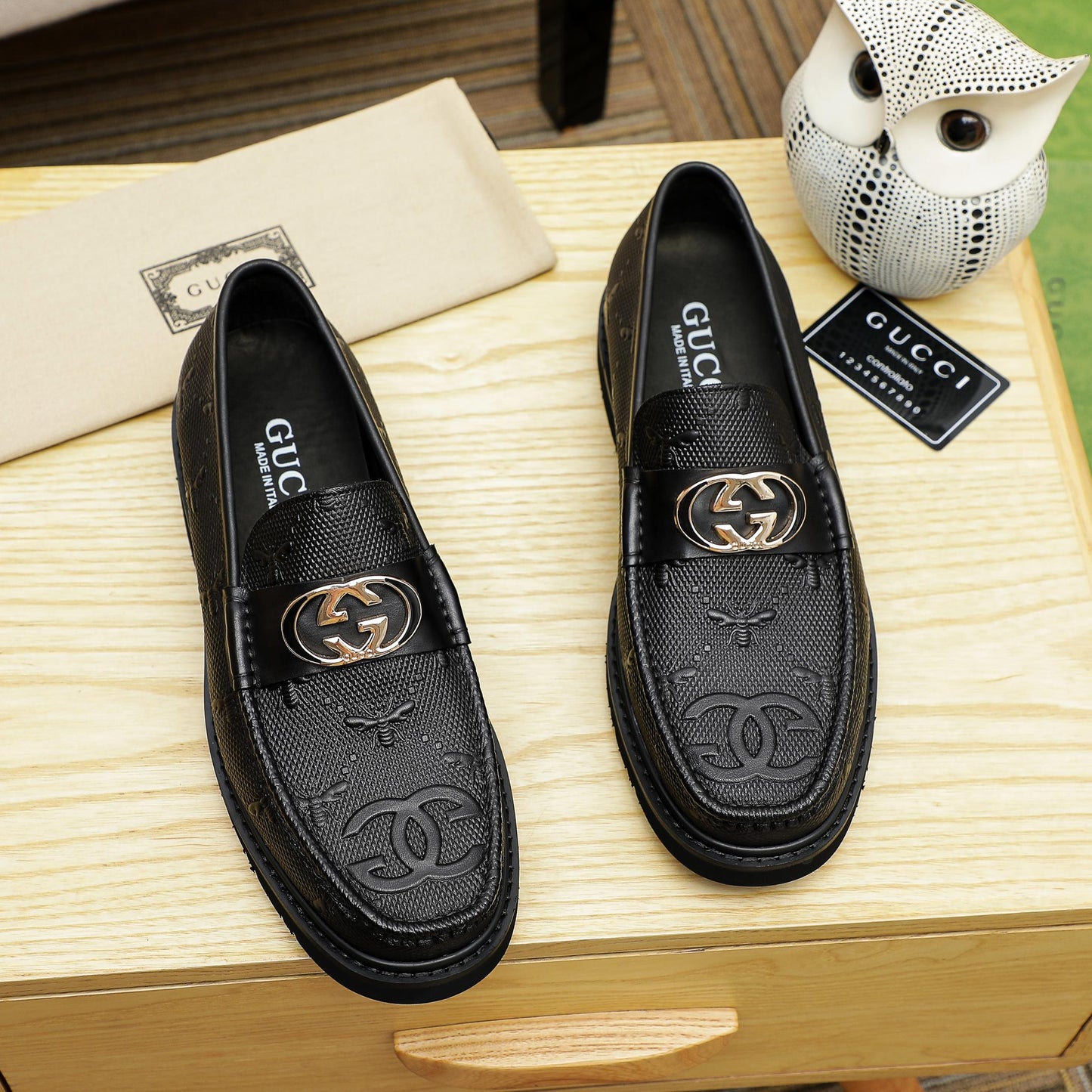 High Quality GG Gu-cci Leather Loafer Shoes for Men Pre Order