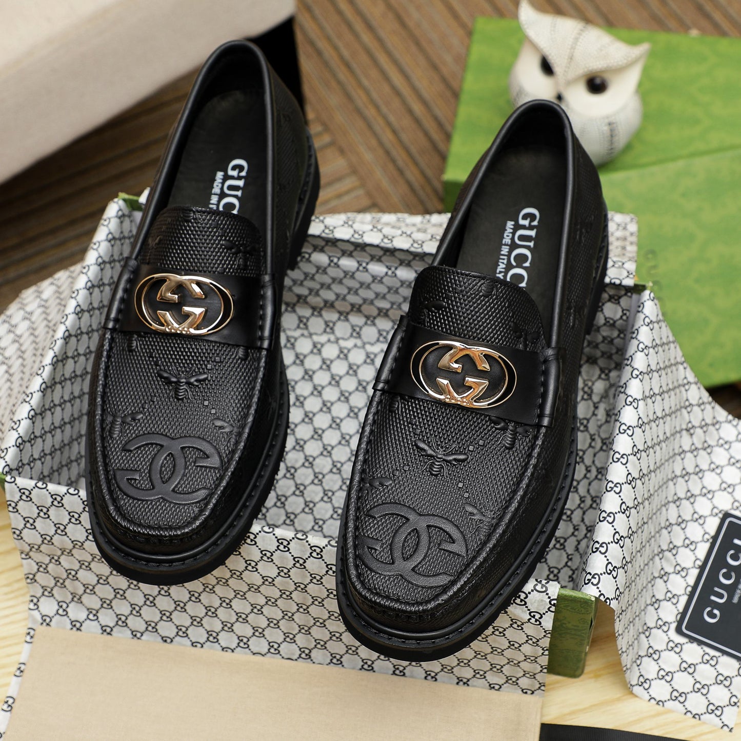 High Quality GG Gu-cci Leather Loafer Shoes for Men Pre Order