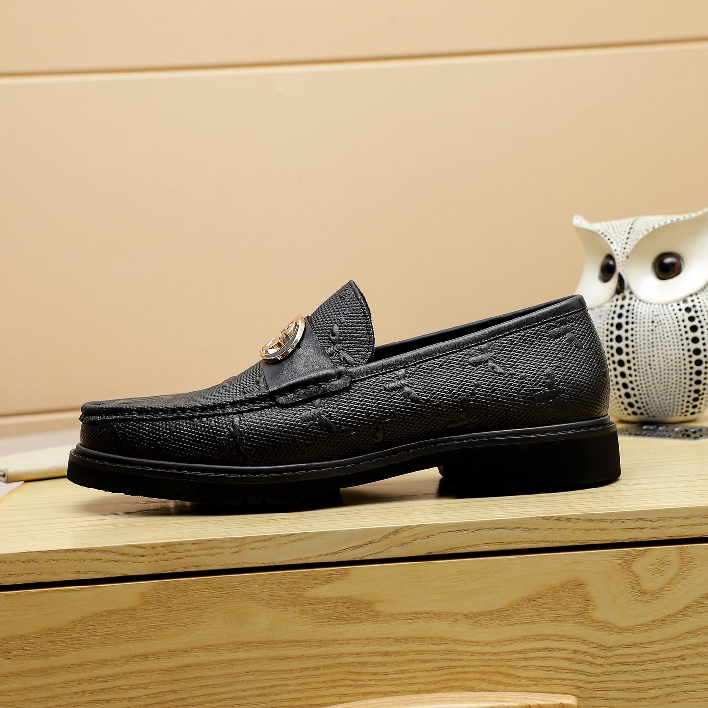 High Quality GG Gu-cci Leather Loafer Shoes for Men Pre Order