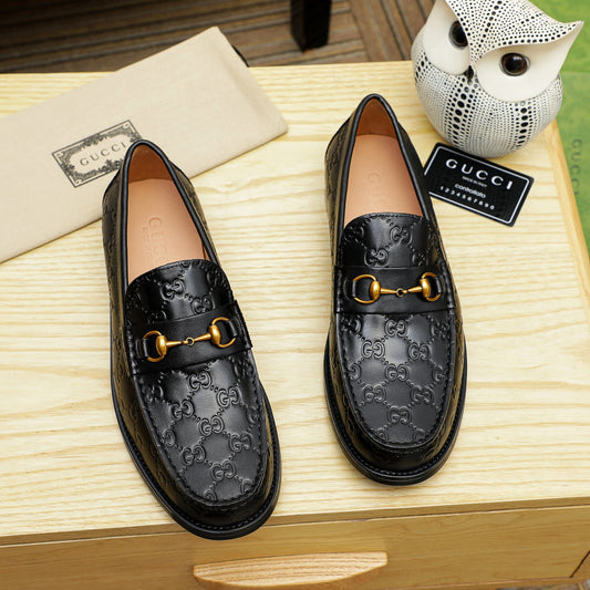 GG Gu-cci Leather Loafer Shoes for Men Pre Order