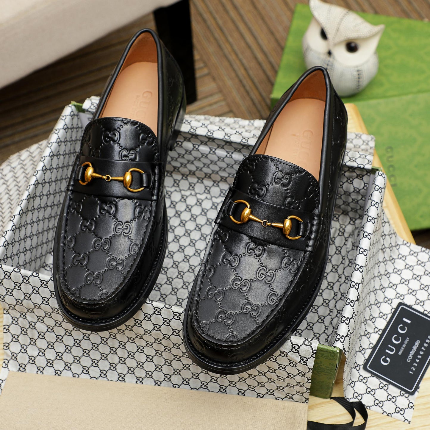 GG Gu-cci Leather Loafer Shoes for Men Pre Order