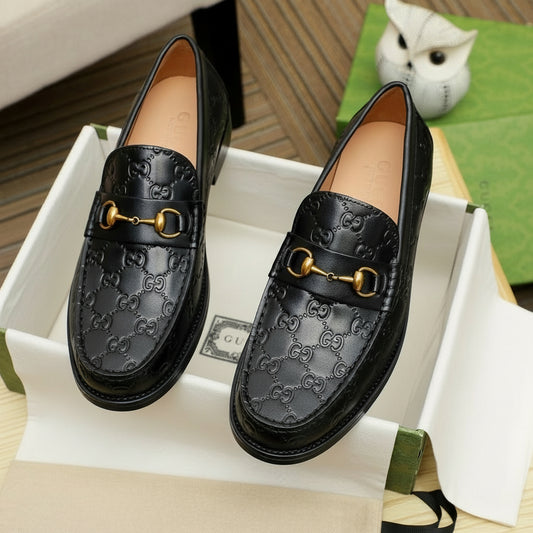 GG Gu-cci Leather Loafer Shoes for Men Pre Order