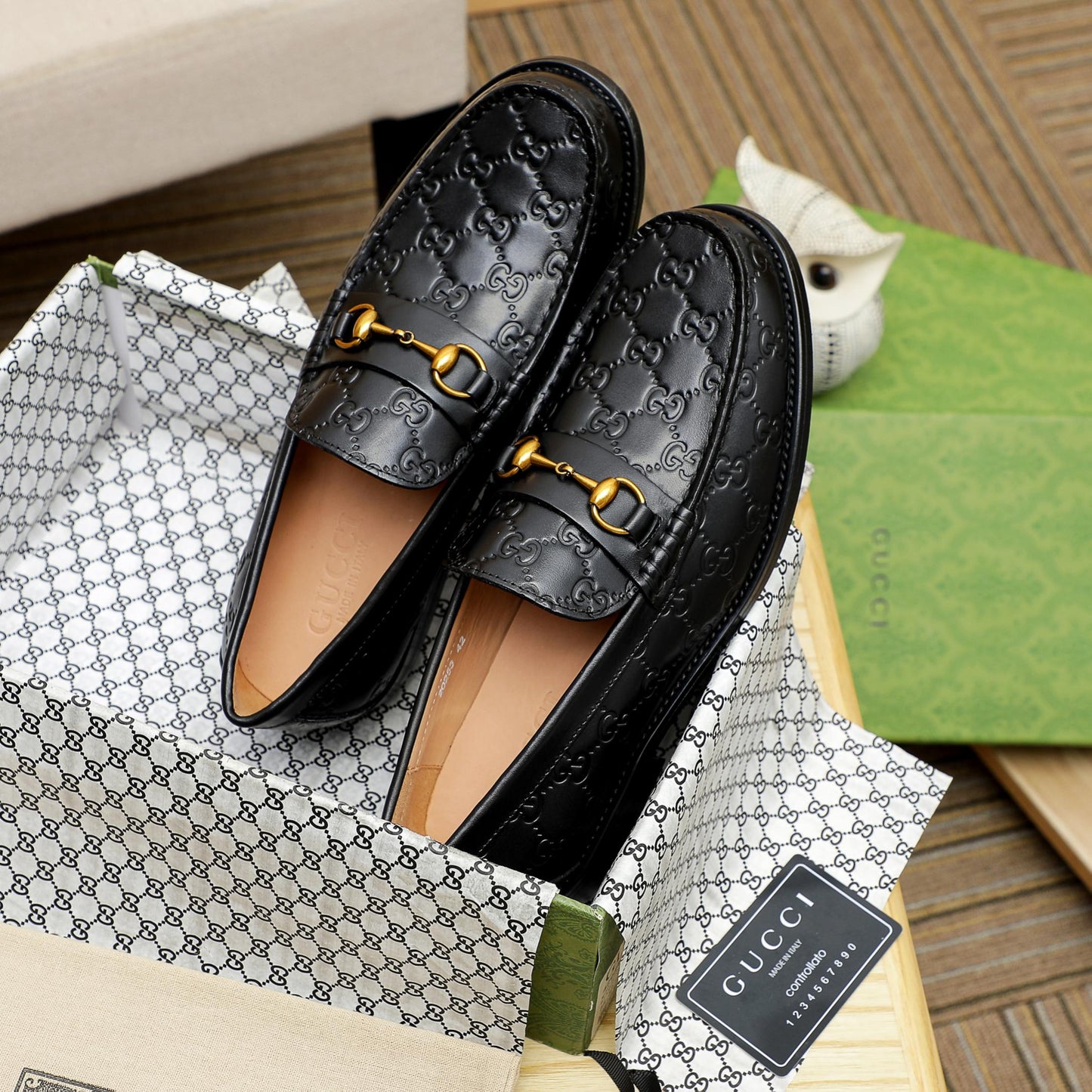 GG Gu-cci Leather Loafer Shoes for Men Pre Order