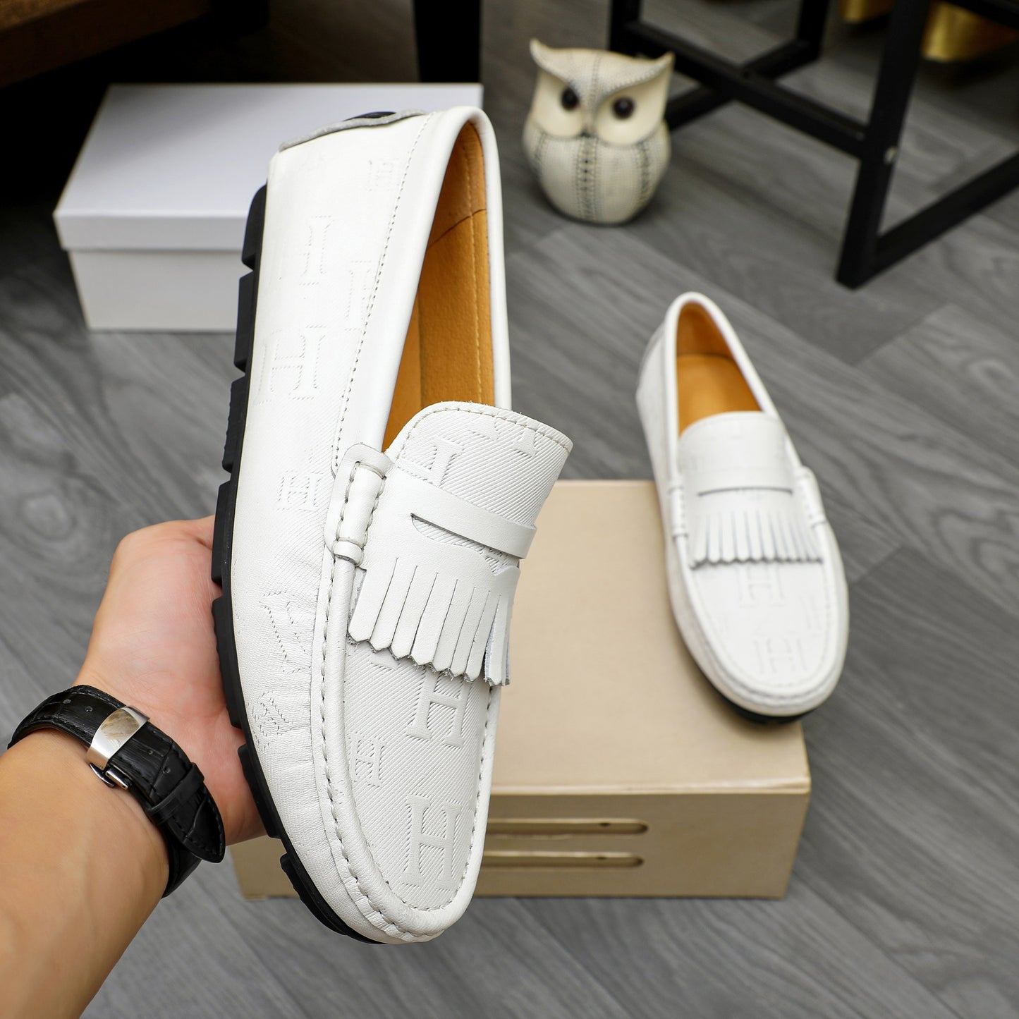 1:1 Quality Her-Mes Loafers for Men Pre Order