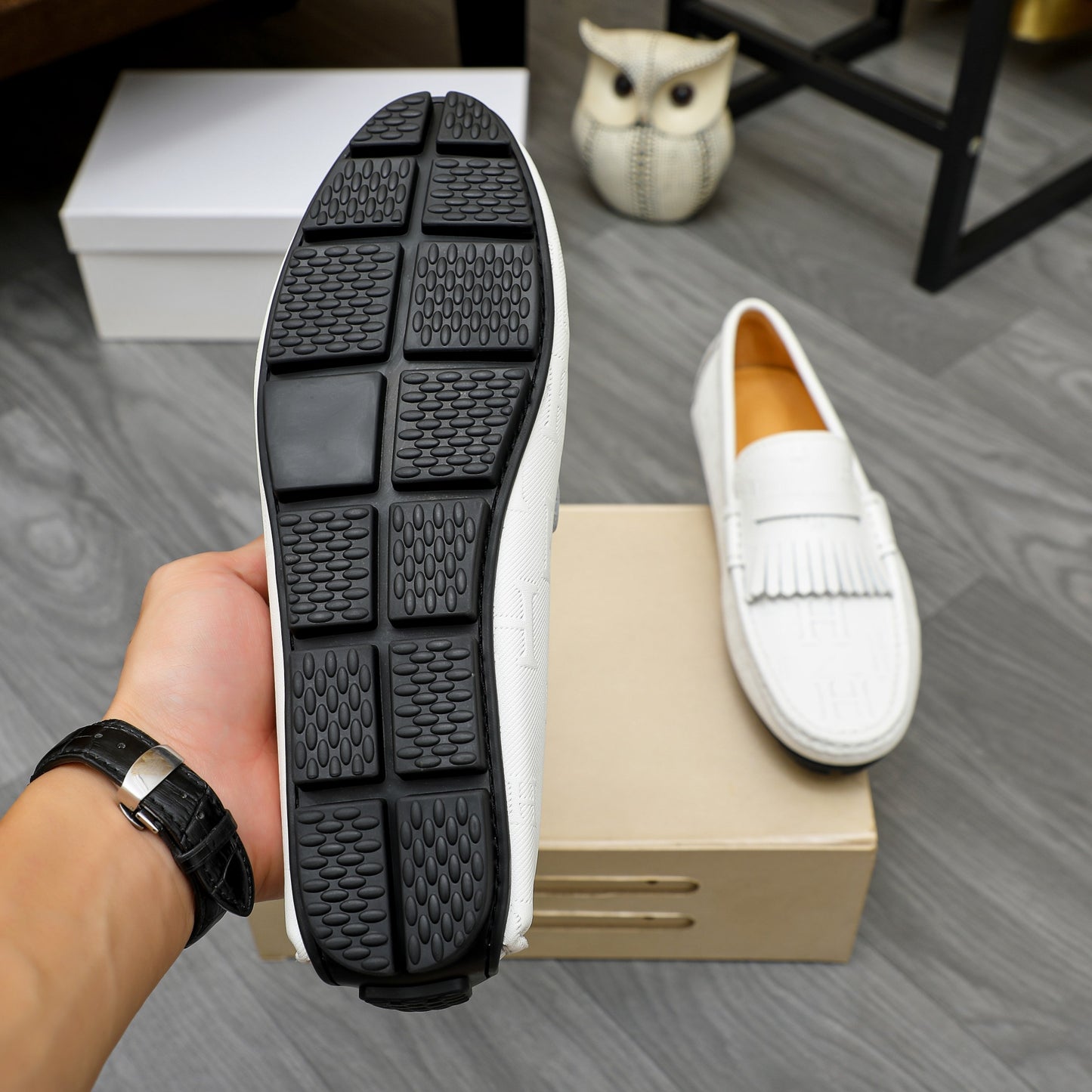 1:1 Quality Her-Mes Loafers for Men Pre Order