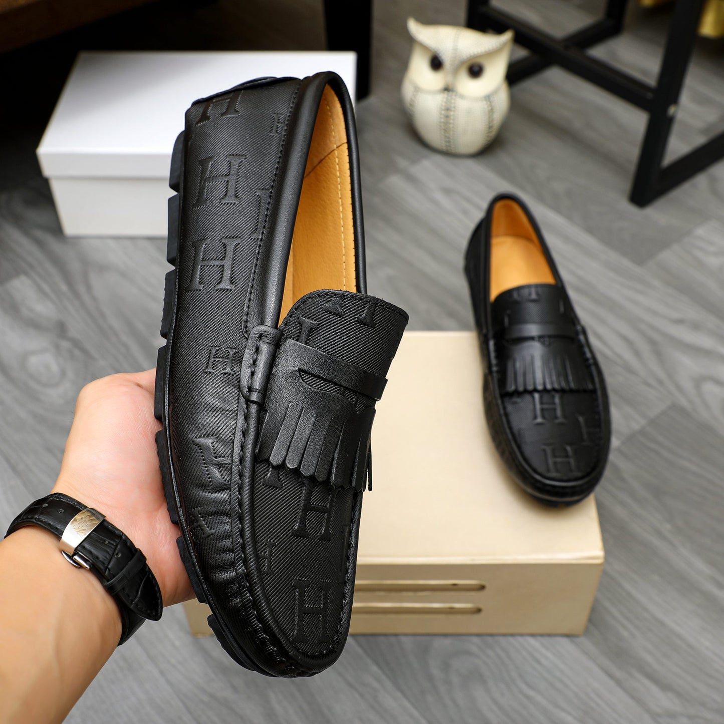 1:1 Quality Her-Mes Loafers for Men Pre Order