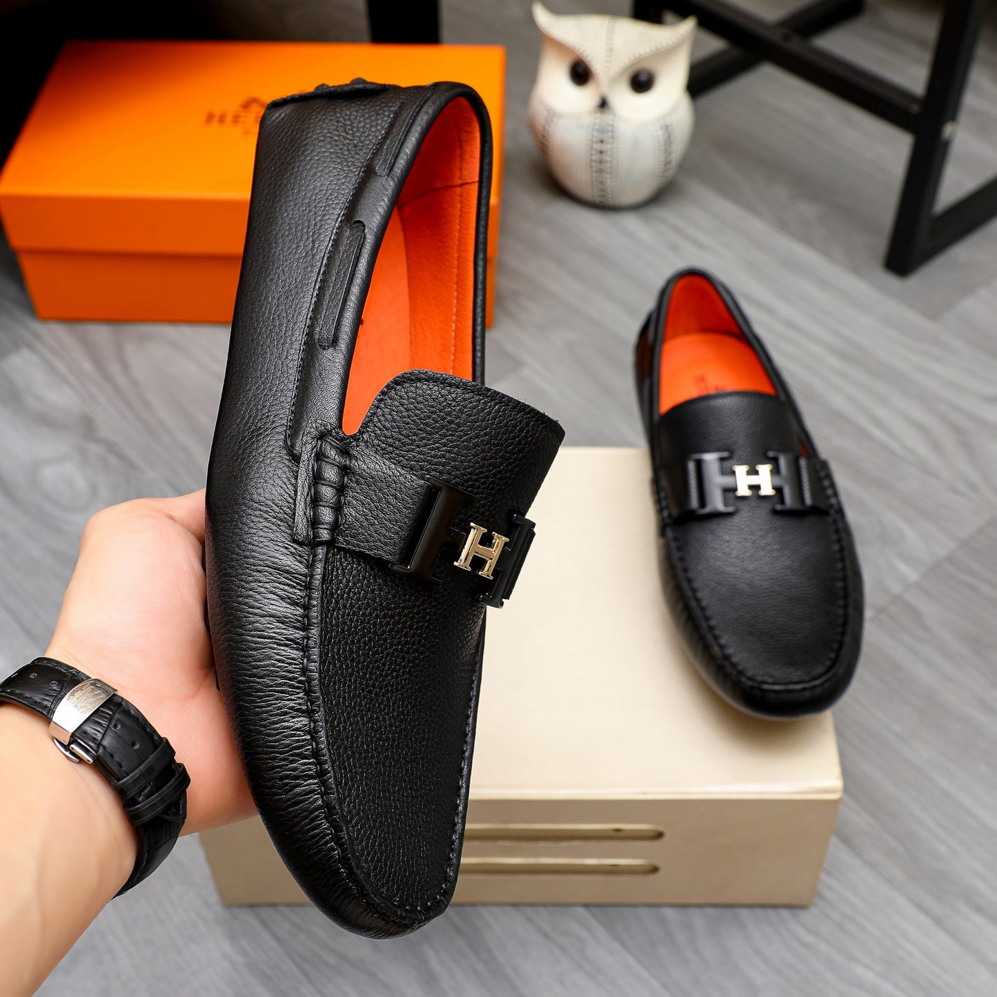 Her-Mes Premium Quality Loafers for Men Pre Order