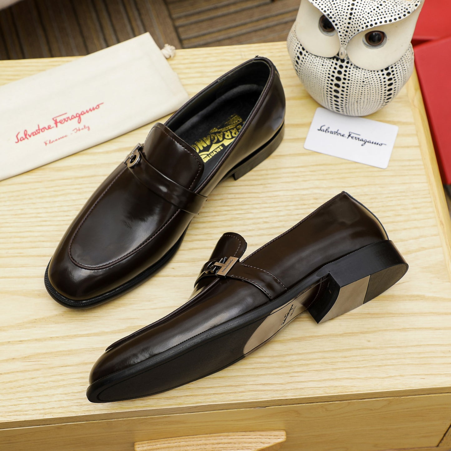 Ferrgamo Leather Shoes for Men Pre Order