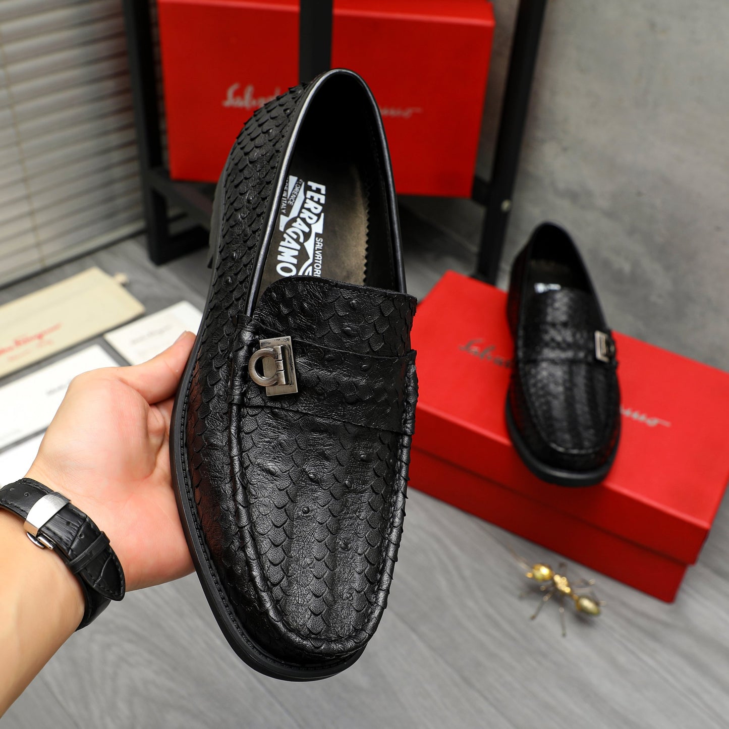 Ferrgamo Leather Shoes for Men Pre Order