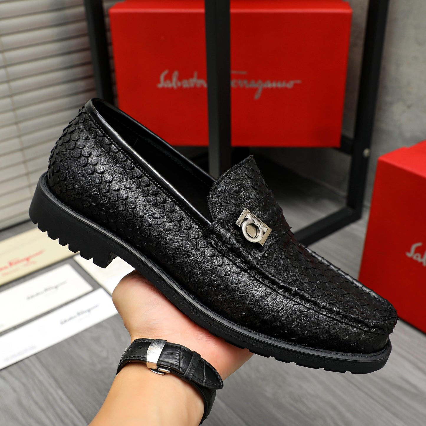 Ferrgamo Leather Shoes for Men Pre Order