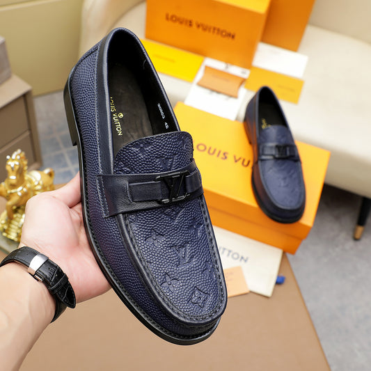 LVE Blue Premium Leather Shoes for Men on Pre Order