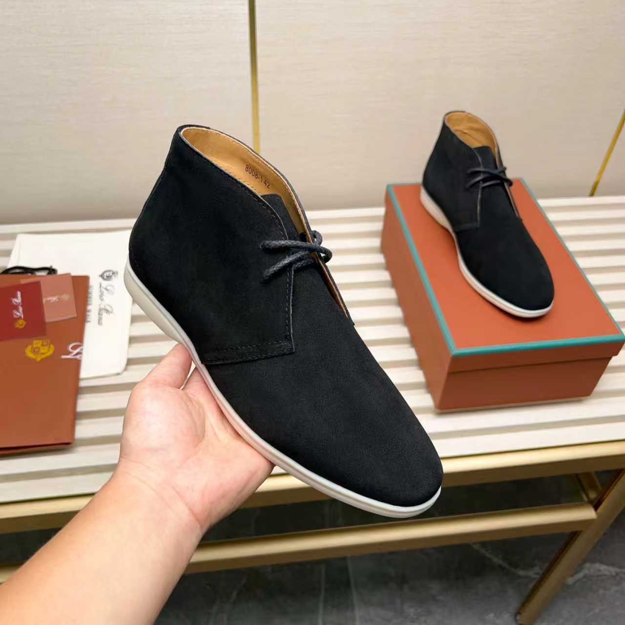 L P Genuine Suede Chukka Boots for Men