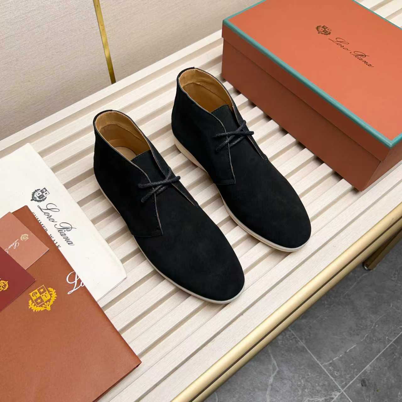 L P Genuine Suede Chukka Boots for Men