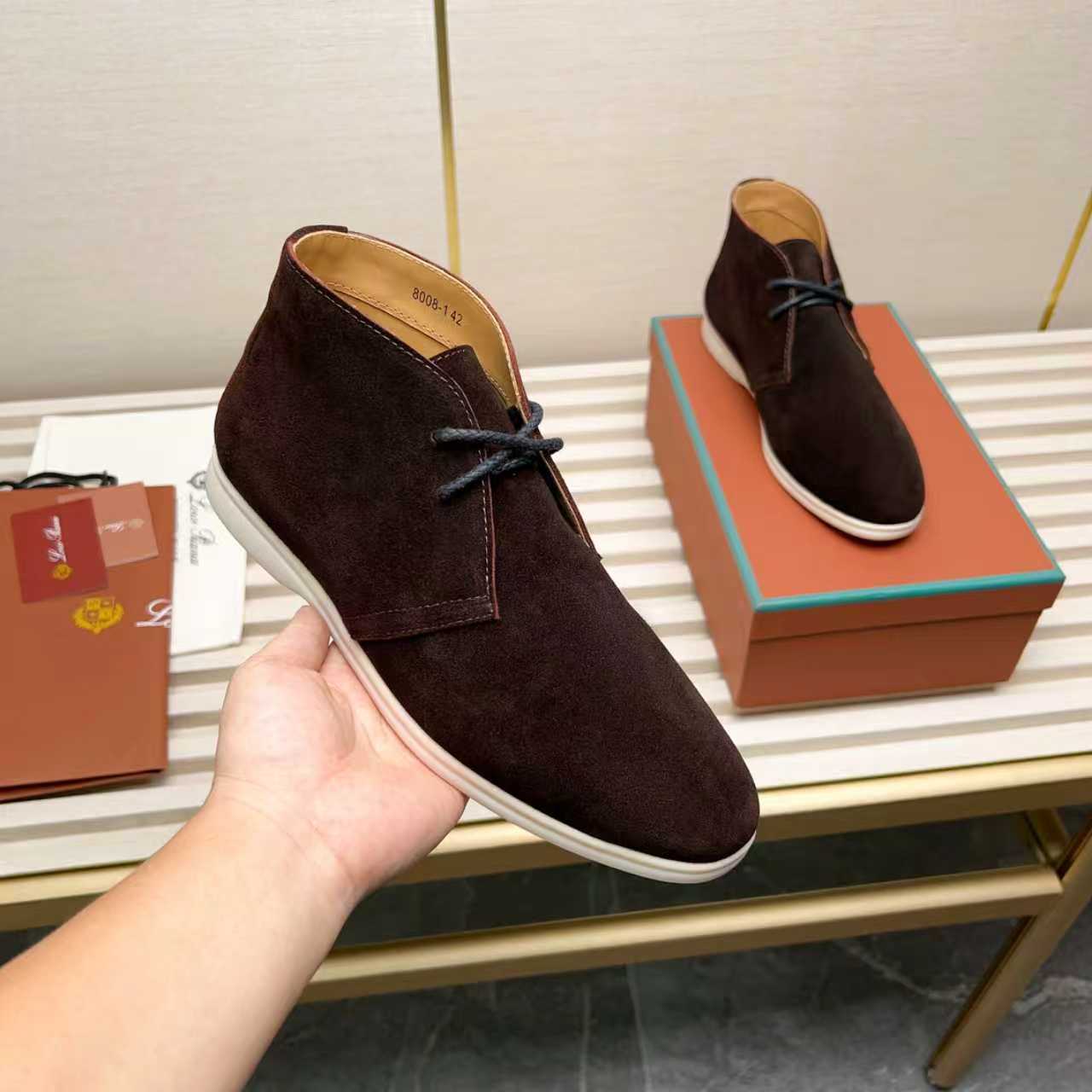 L-P Genuine Suede Chukka Boots for Men Pre Order
