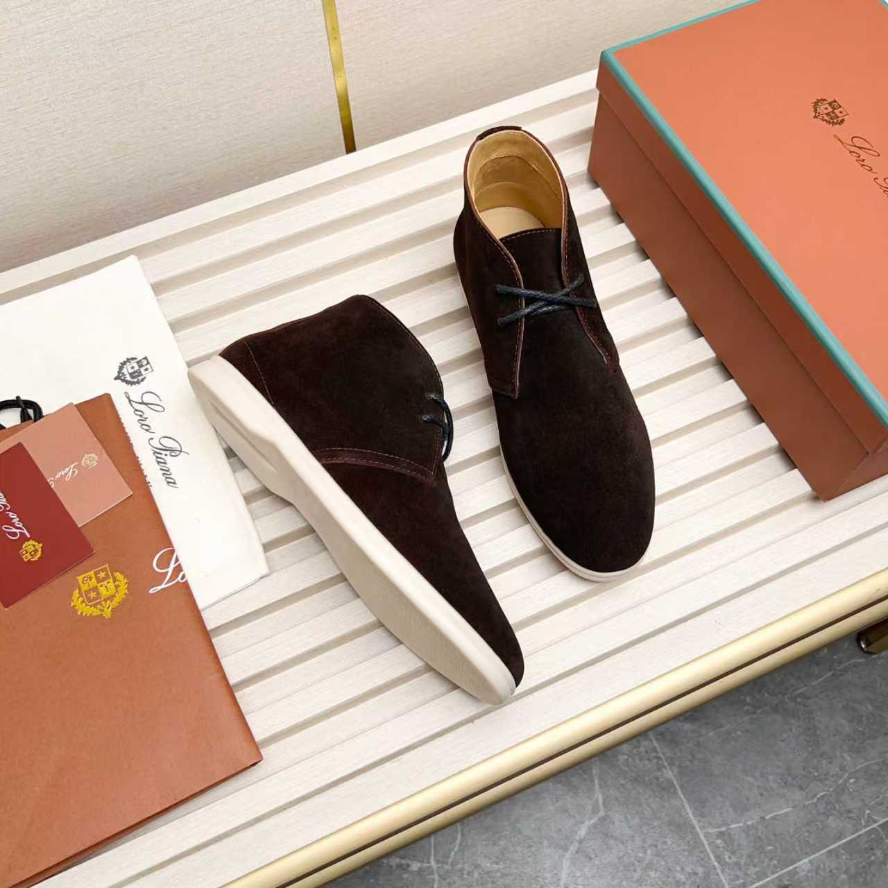 L-P Genuine Suede Chukka Boots for Men Pre Order