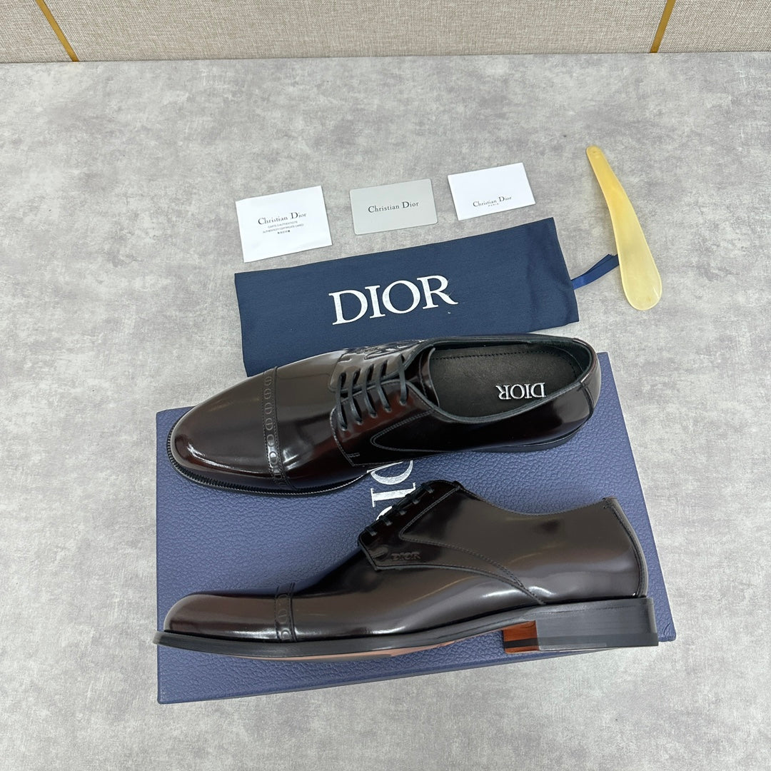 Dior C D Leather Two Tone Formal lace Shoes for Men Pre order