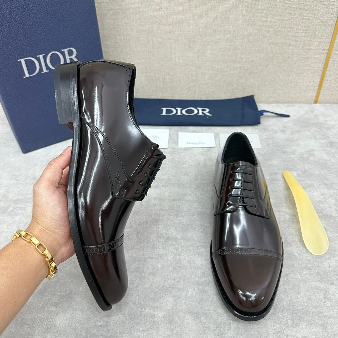 Dior C D Leather Two Tone Formal lace Shoes for Men Pre order
