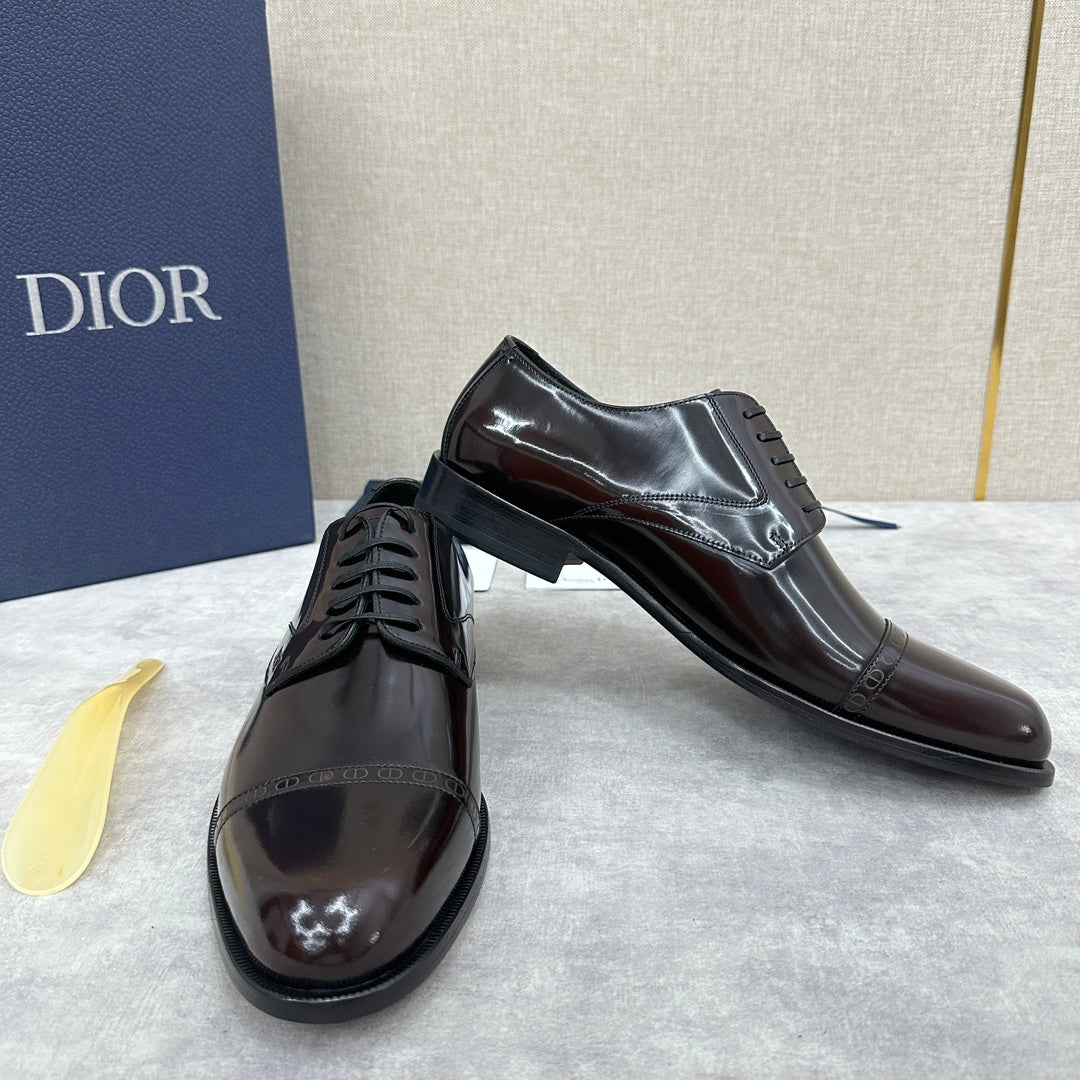 Dior C D Leather Two Tone Formal lace Shoes for Men Pre order