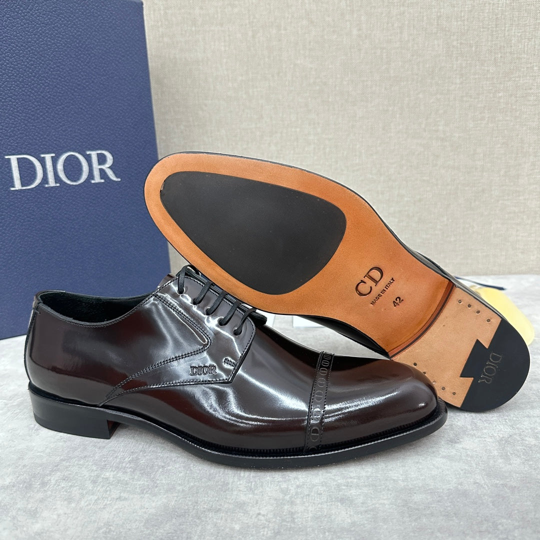 Dior C D Leather Two Tone Formal lace Shoes for Men Pre order