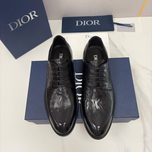 Dior CD Textured Two Tone Formal Leather Shoes for Men Pre order