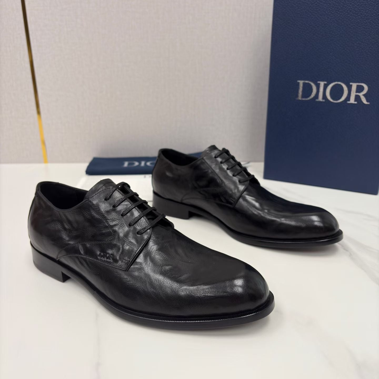 Dior CD Textured Two Tone Formal Leather Shoes for Men Pre order