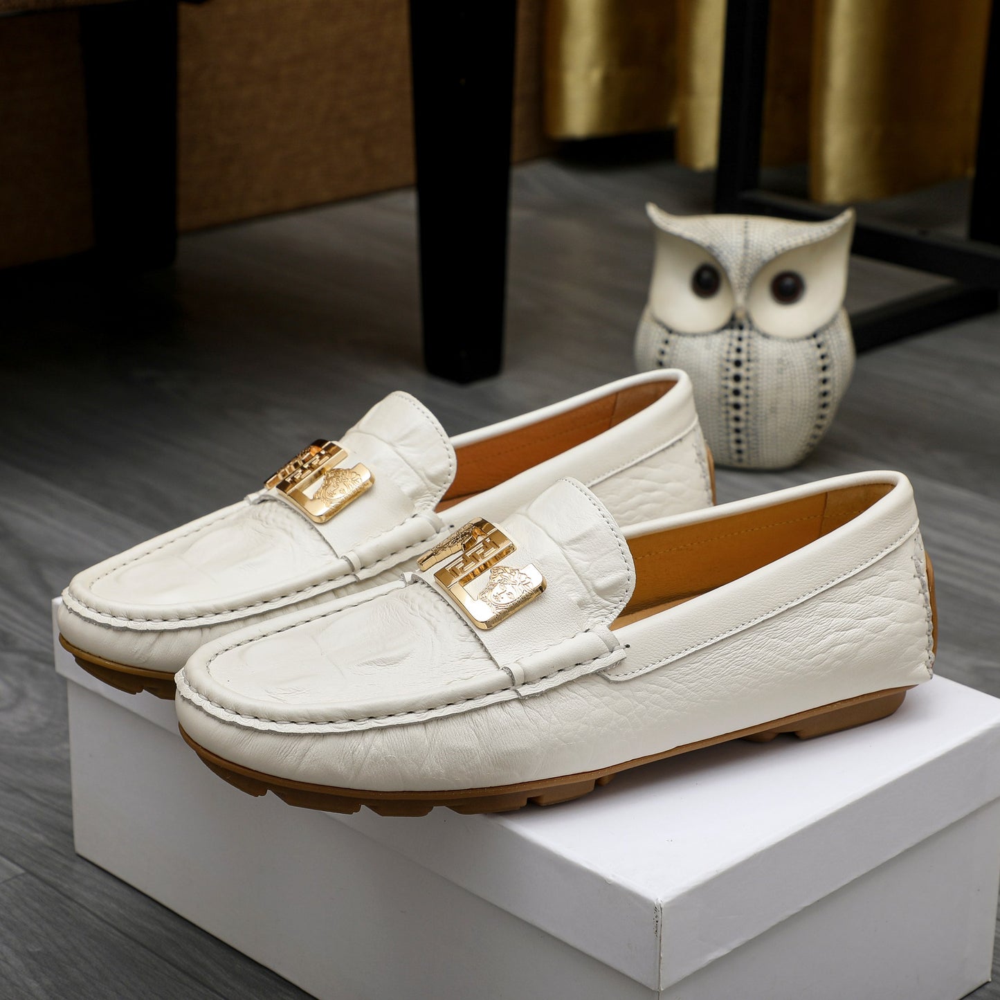 Versce Leather Loafers for Men Pre Order