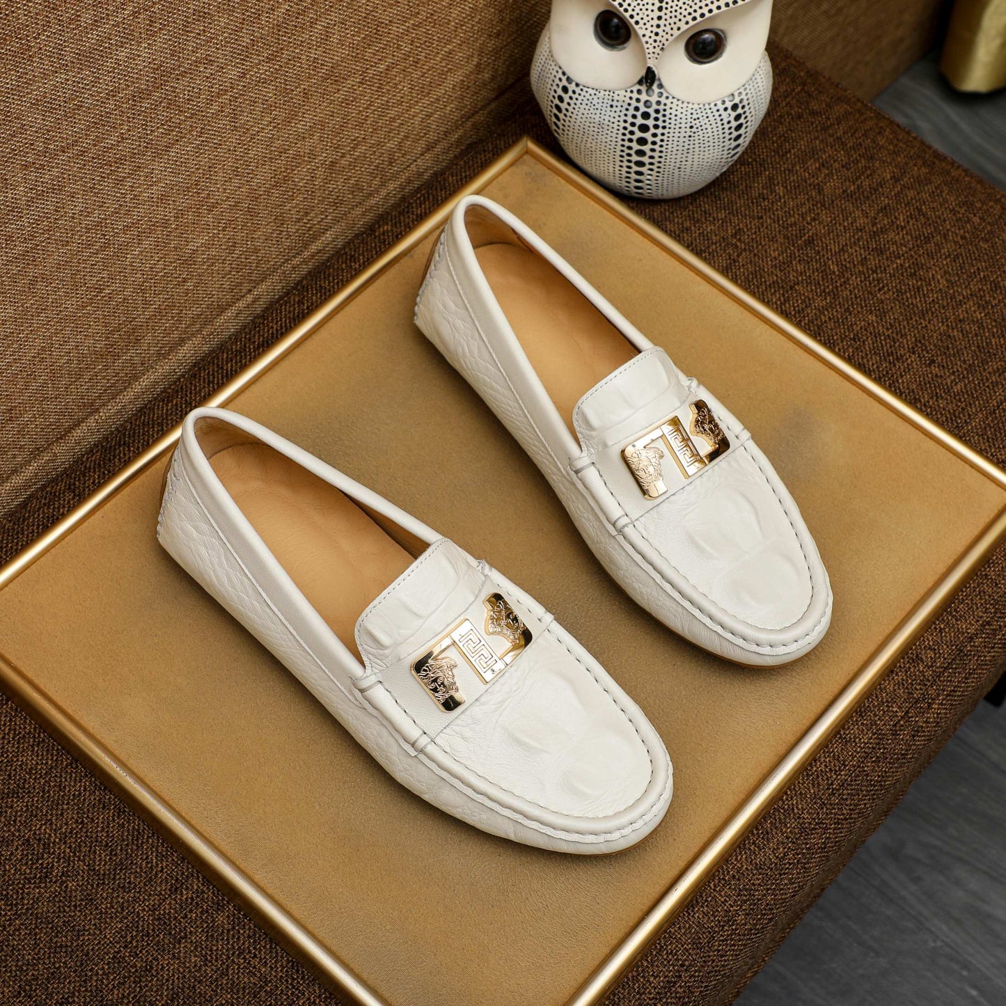 Versce Leather Loafers for Men Pre Order