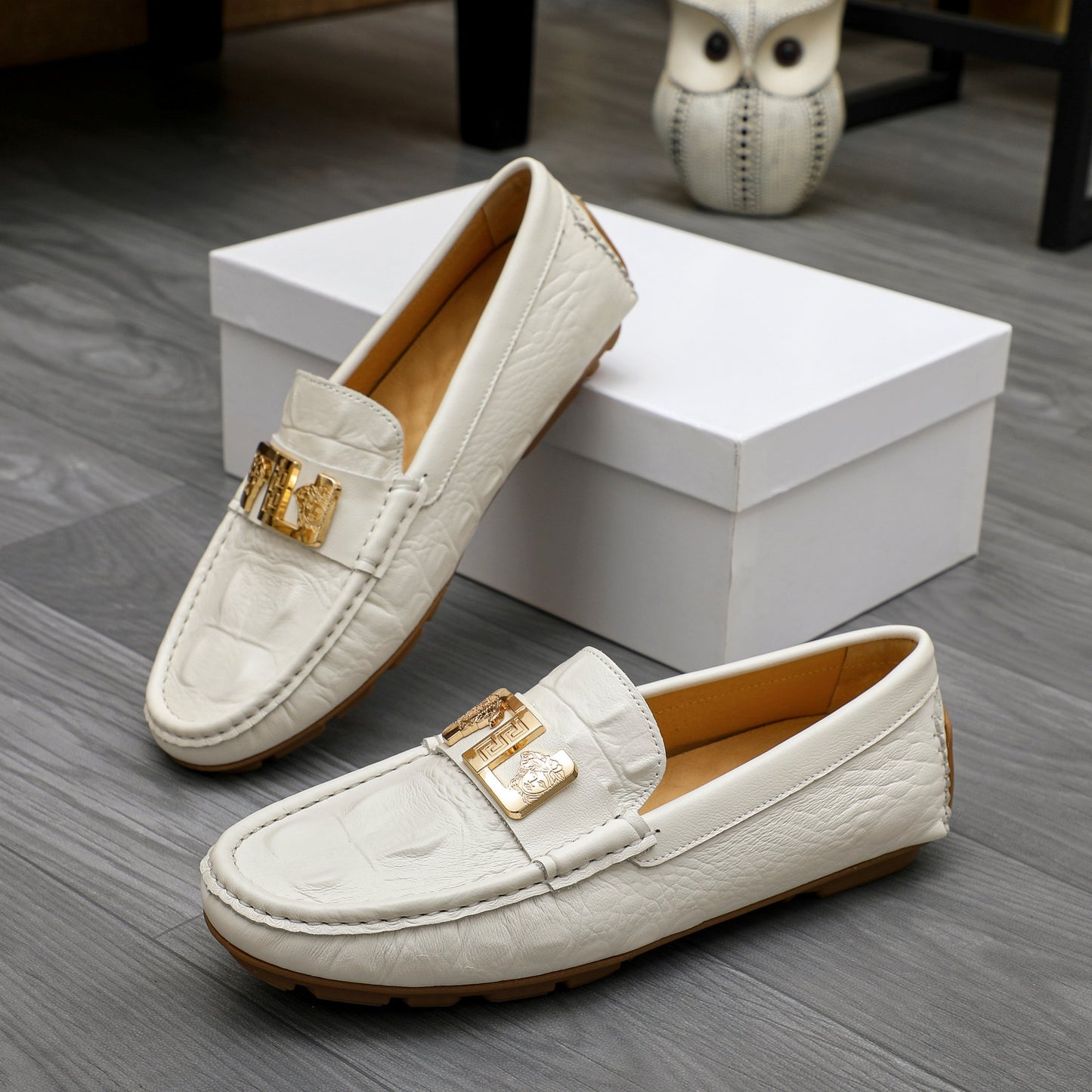 Versce Leather Loafers for Men Pre Order