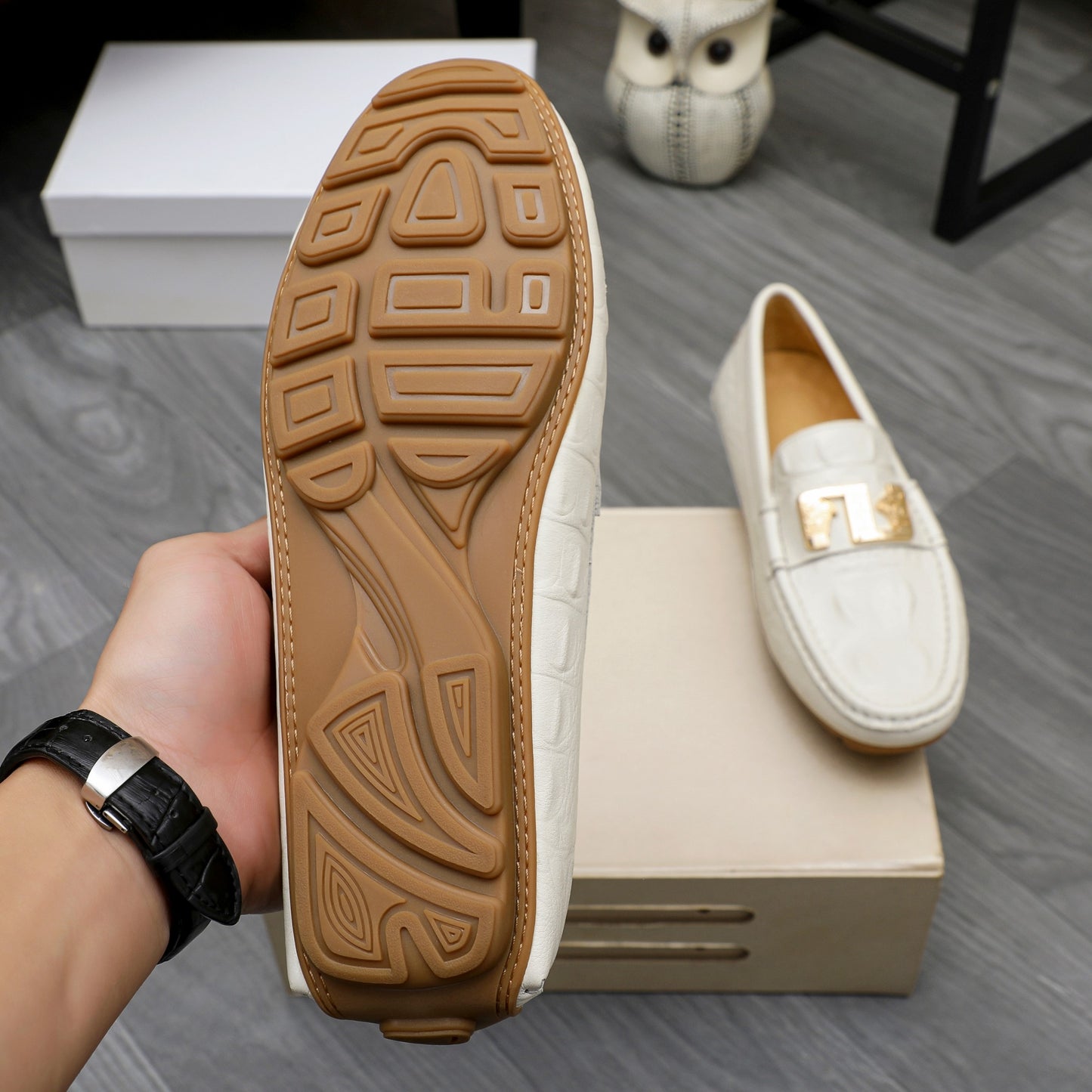 Versce Leather Loafers for Men Pre Order