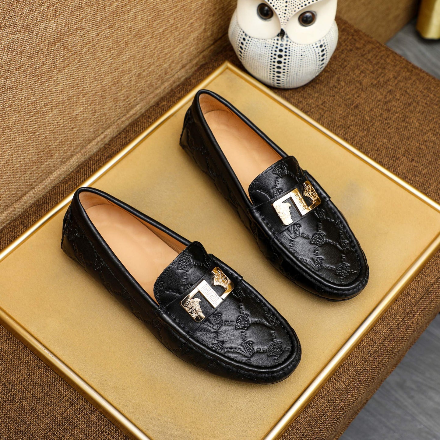 Versce Leather Loafers for Men Pre Order