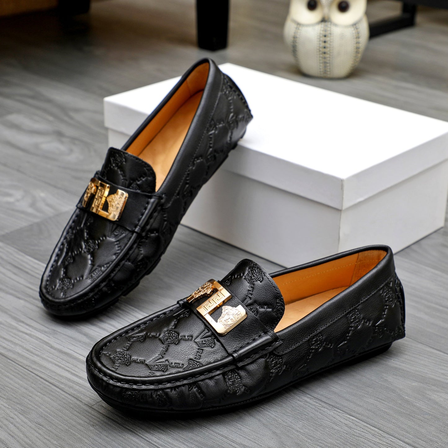 Versce Leather Loafers for Men Pre Order