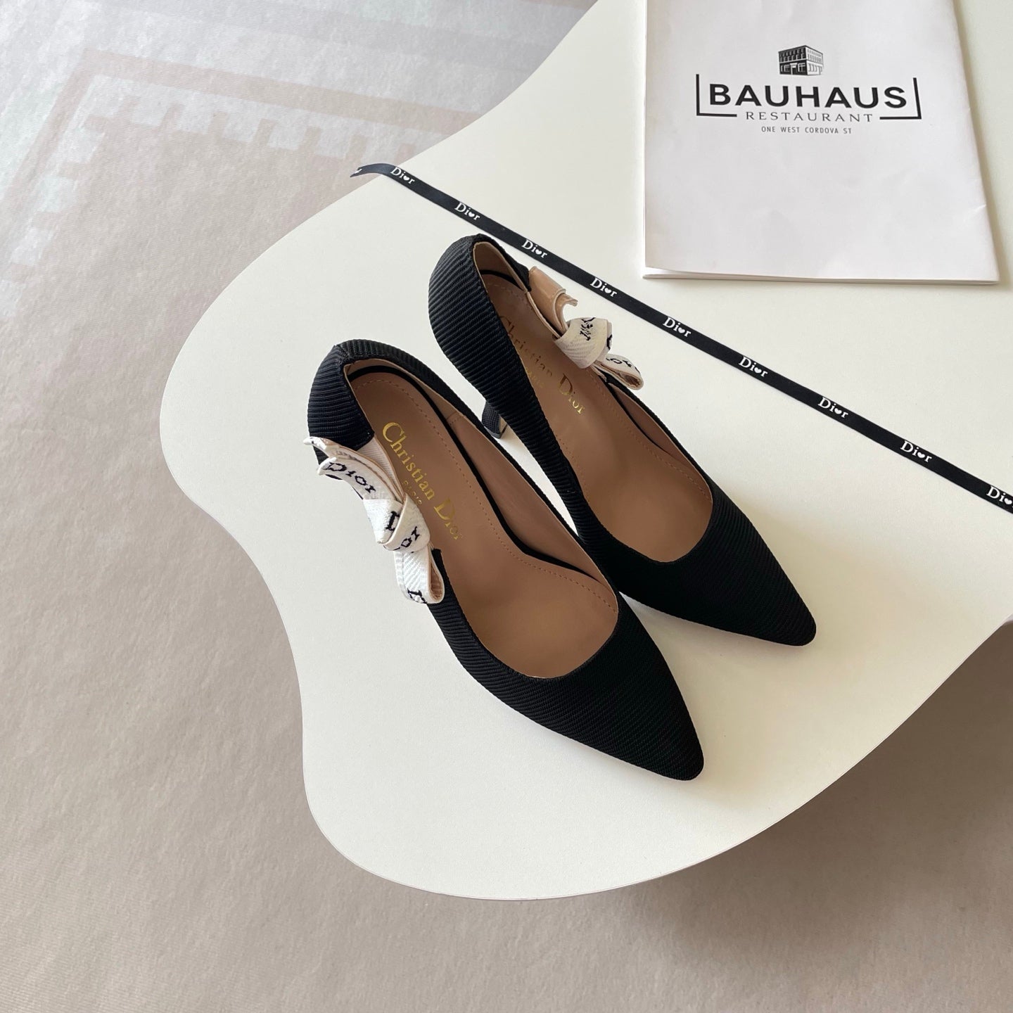 Di0r Stripped Letter Heels for Women Pre Order