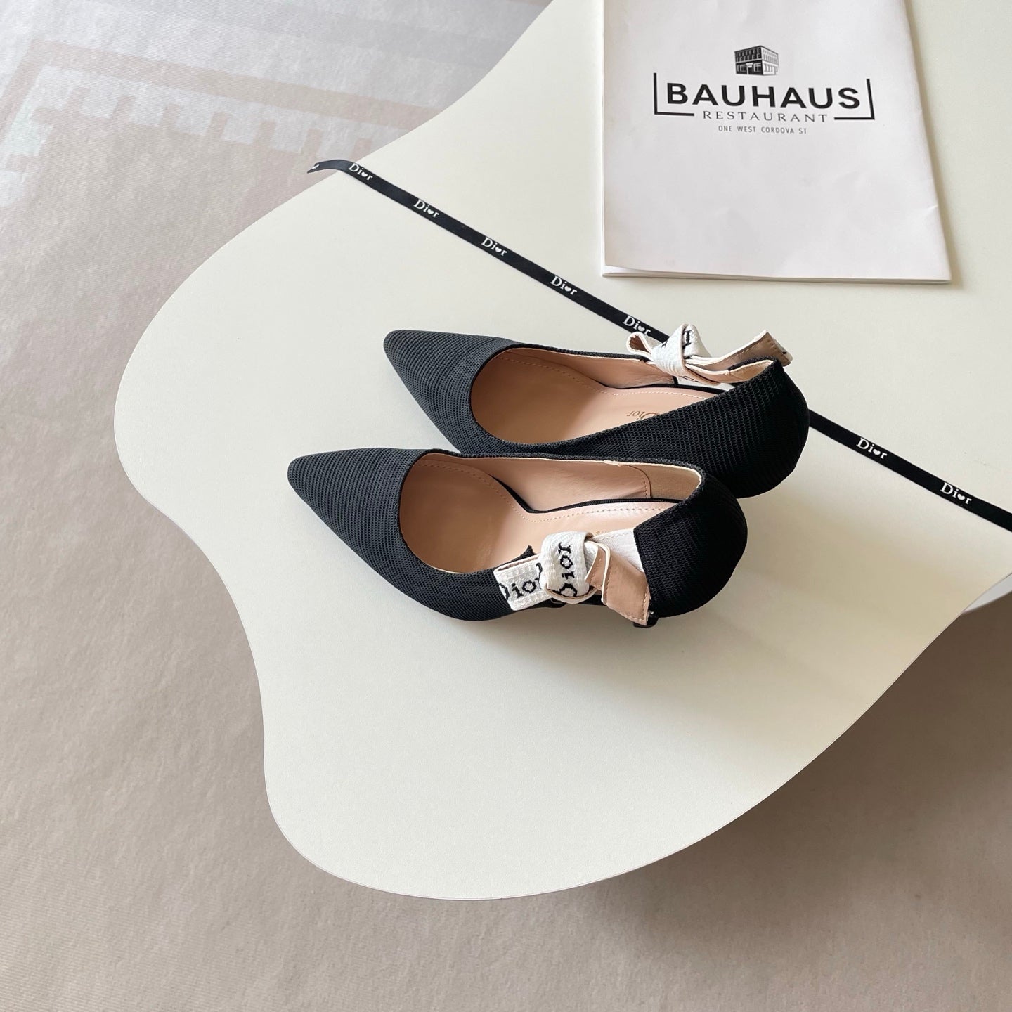 Di0r Stripped Letter Heels for Women Pre Order