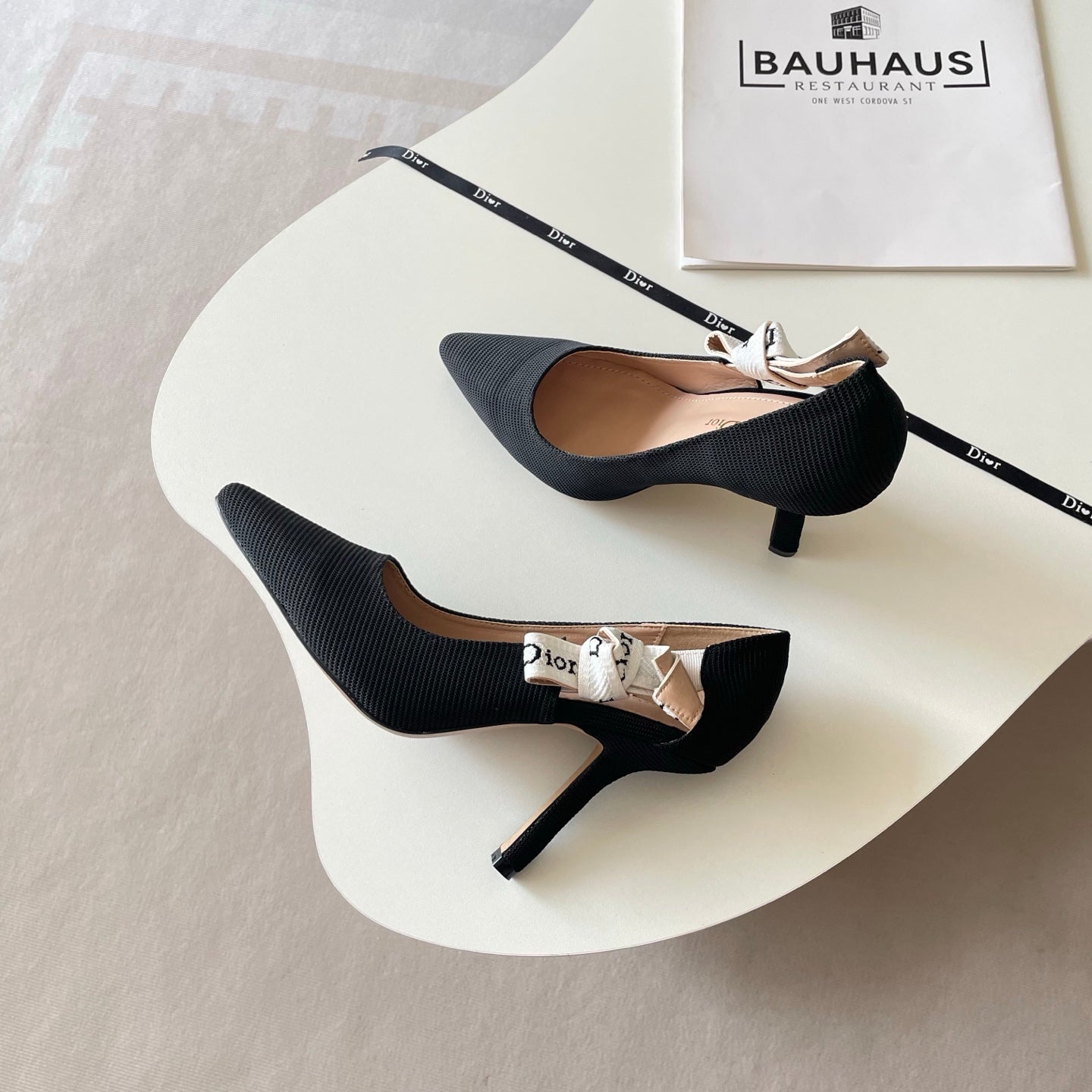Di0r Stripped Letter Heels for Women Pre Order