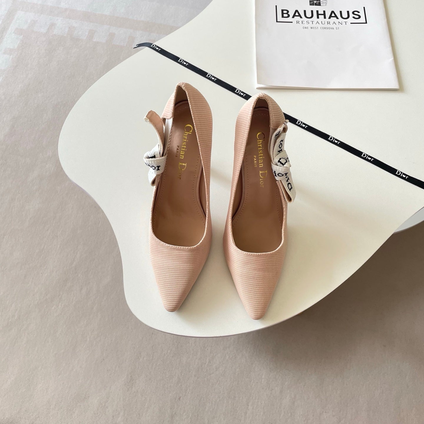 Di0r Stripped Letter Heels for Women Pre Order