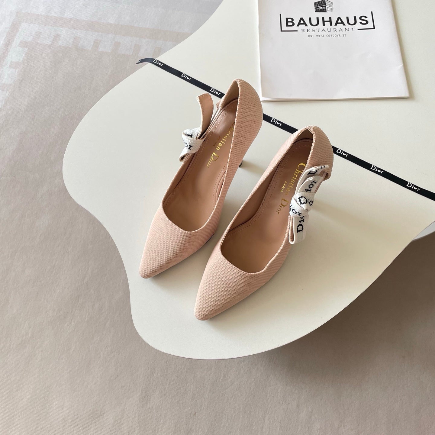 Di0r Stripped Letter Heels for Women Pre Order