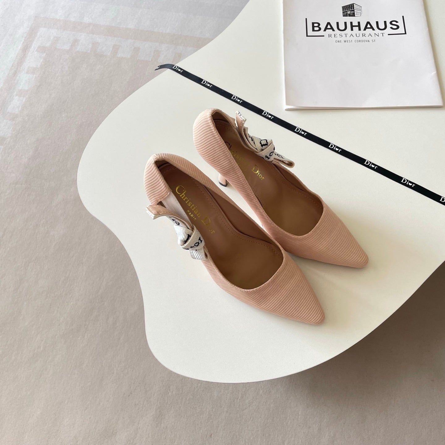 Di0r Stripped Letter Heels for Women Pre Order