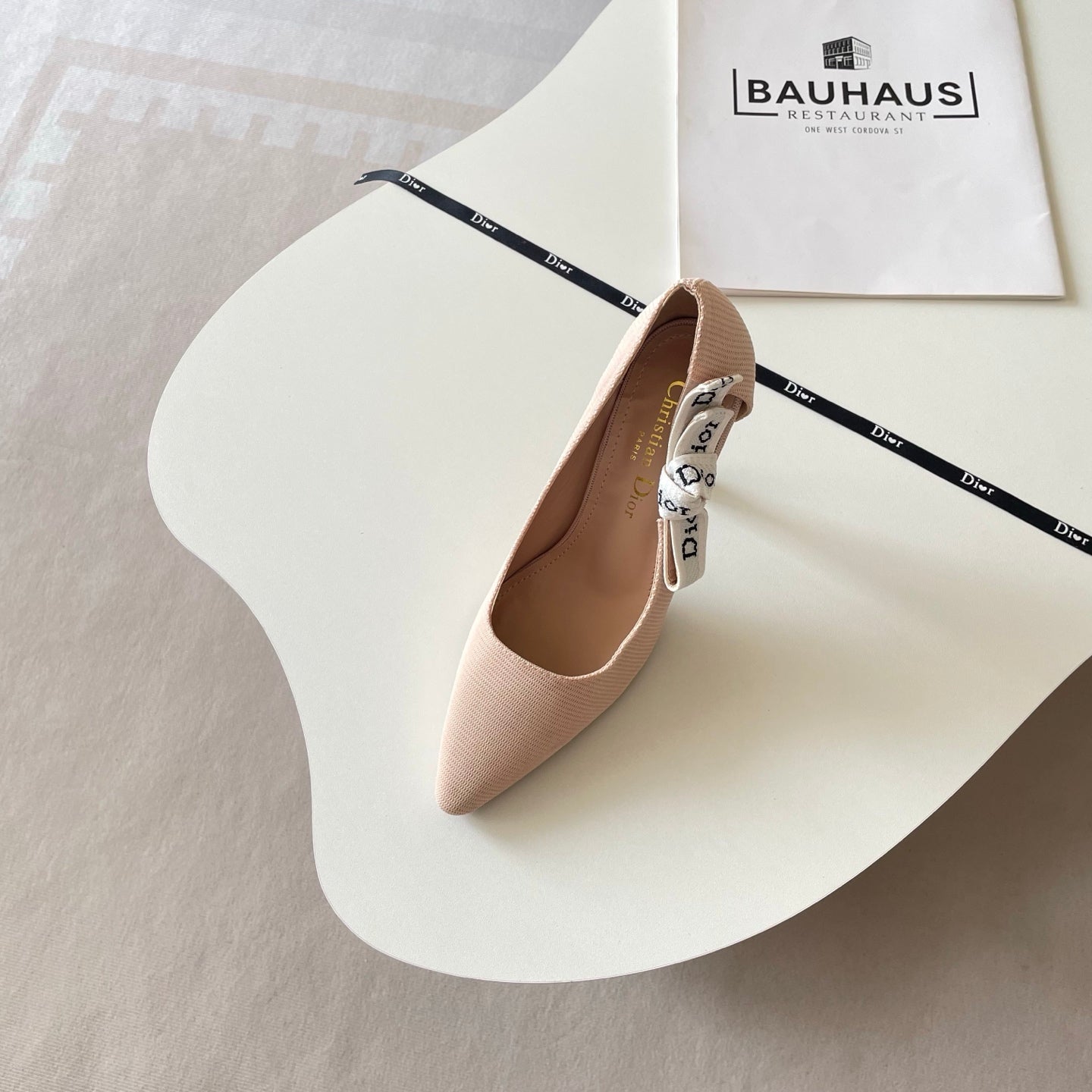 Di0r Stripped Letter Heels for Women Pre Order