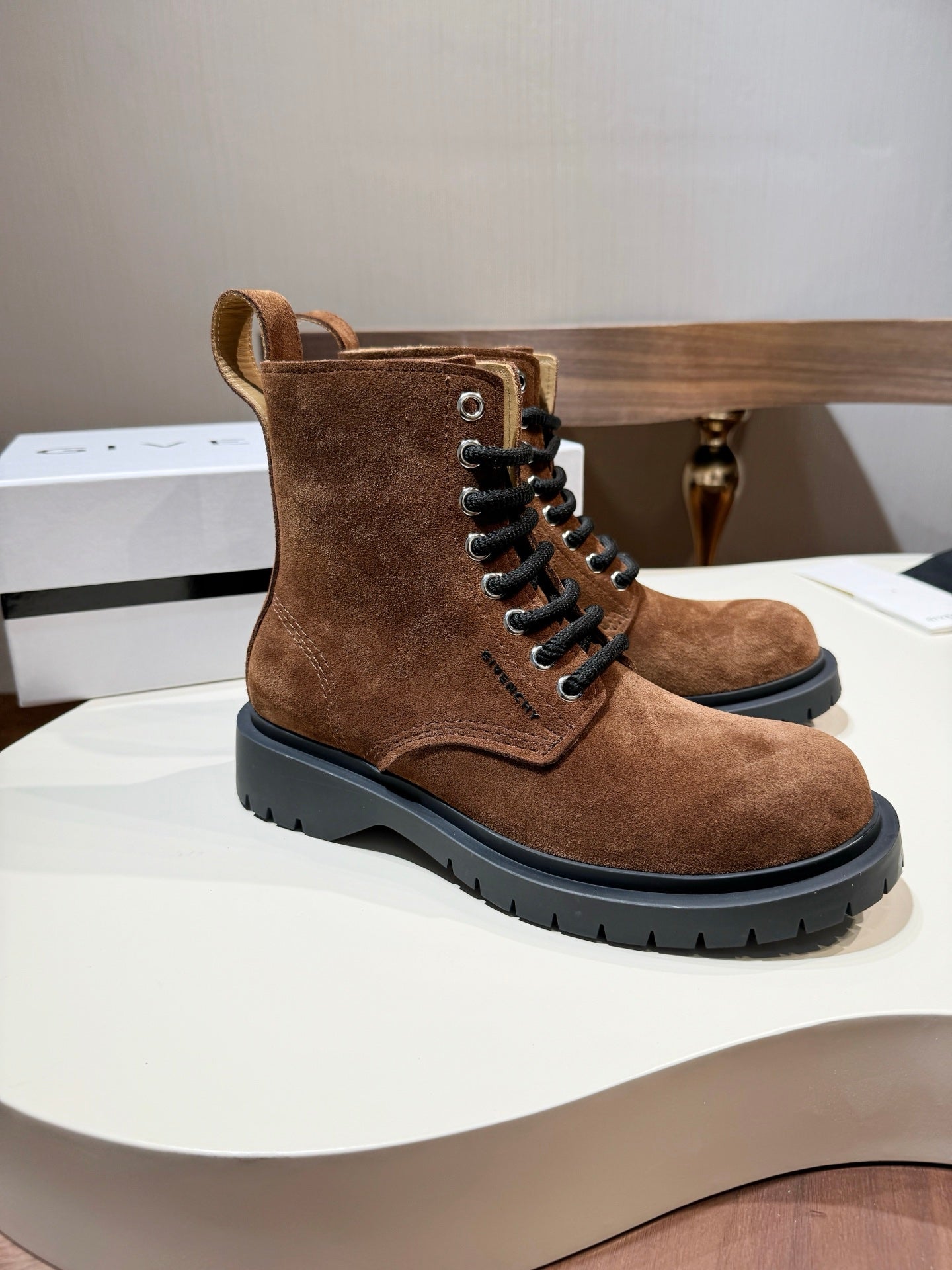 Givenchy Boots Brown suede Leather Shoes for Men
