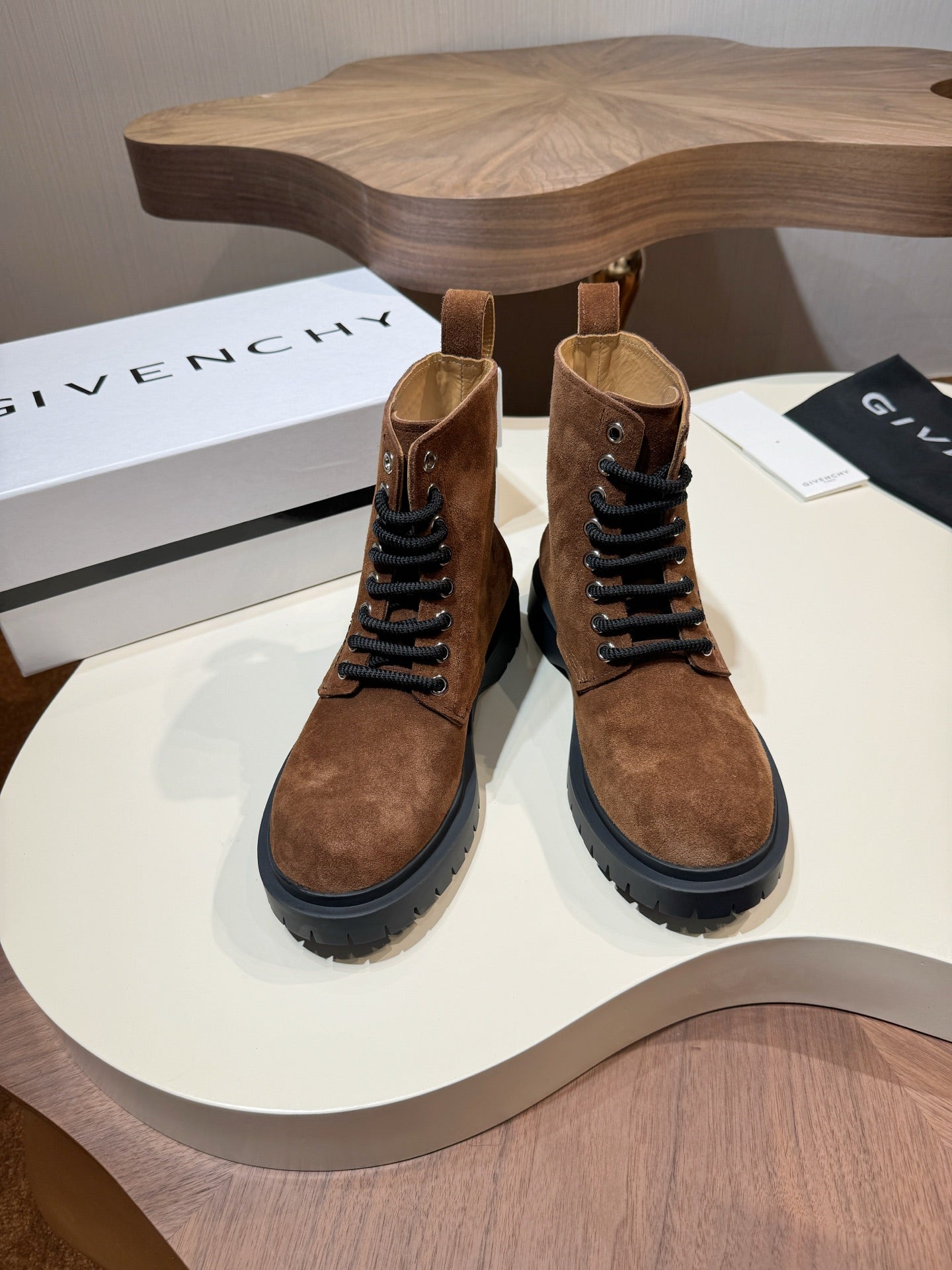 Givenchy Boots Brown suede Leather Shoes for Men