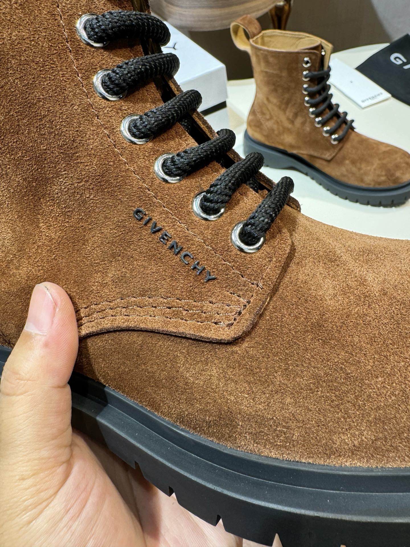 Givenchy Boots Brown suede Leather Shoes for Men